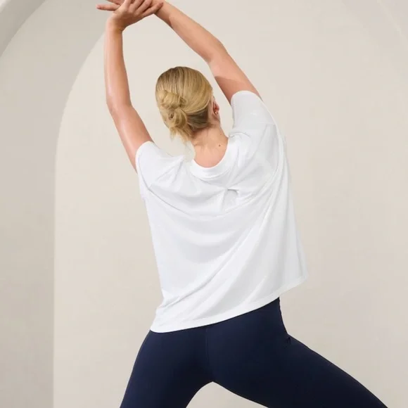 Athleta With Ease Tee White Women’s SZ 1X - Picture 3 of 7
